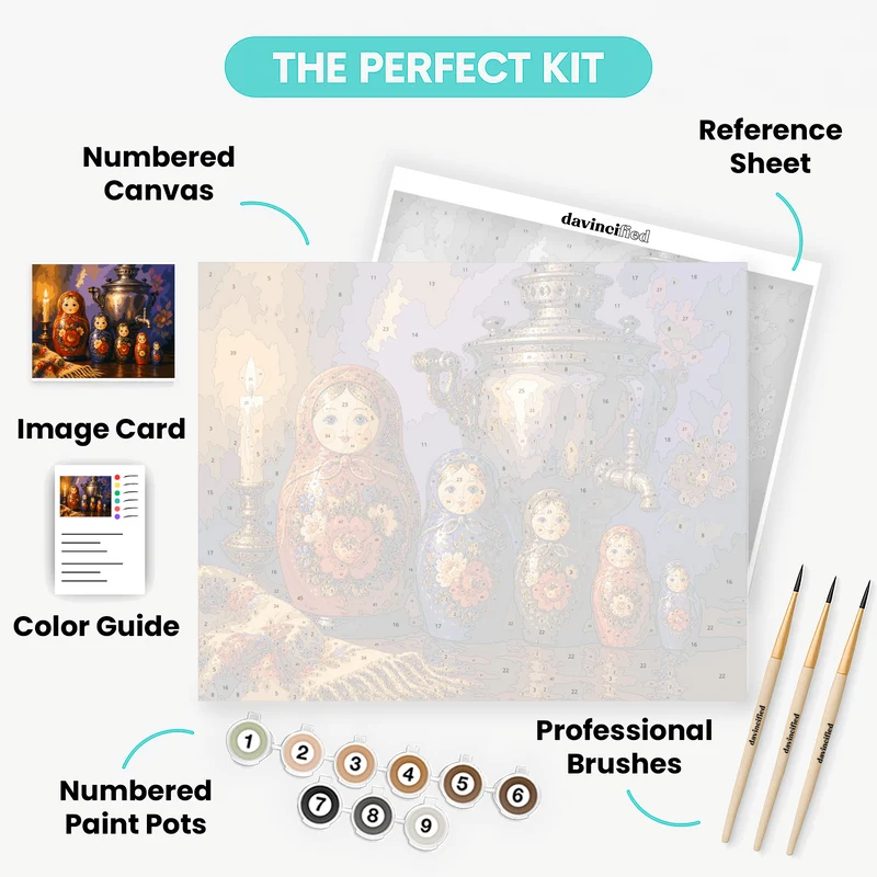 Matryoshka by Candlelight - Paint by Numbers Kit
