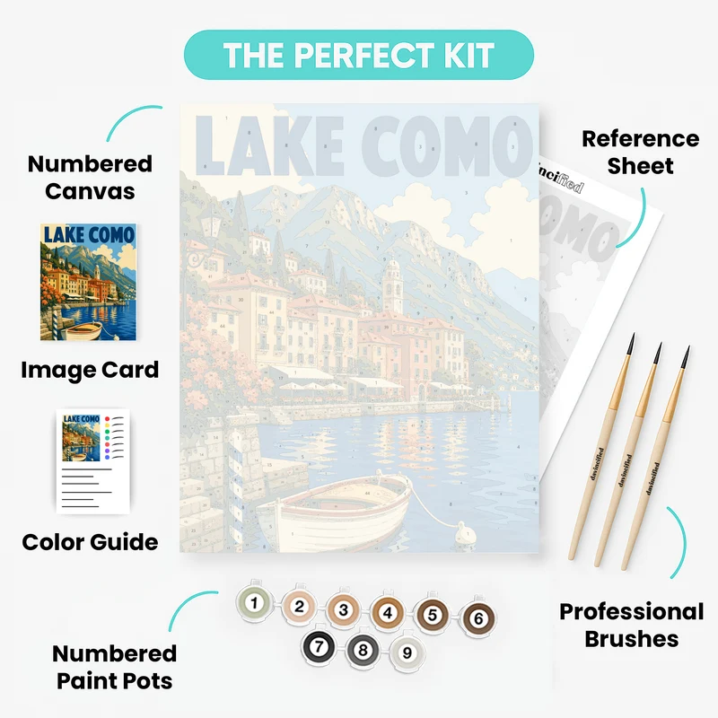 Bellagio Harbor - Paint by Numbers Kit