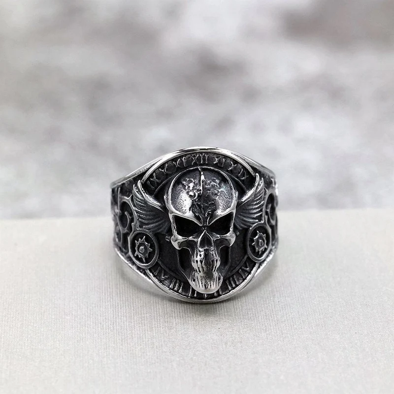 Punk-Schädelring für Herren
