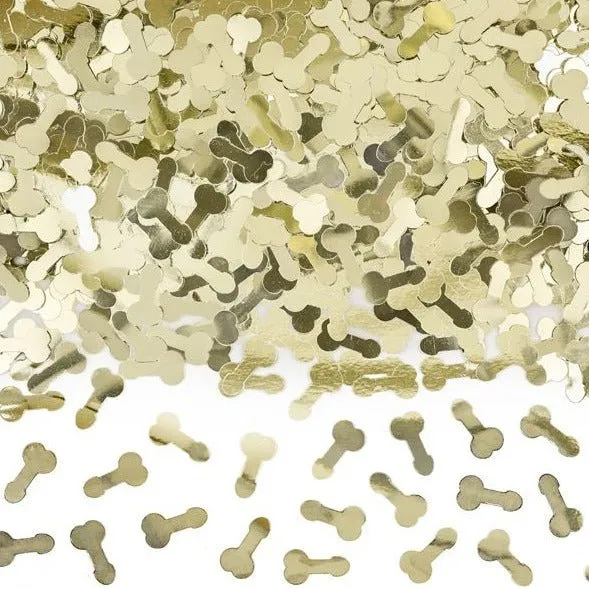 Konfetti Penis Gold