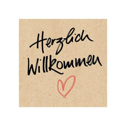 Servietten "Herzlich Willkommen" 20 Stk.