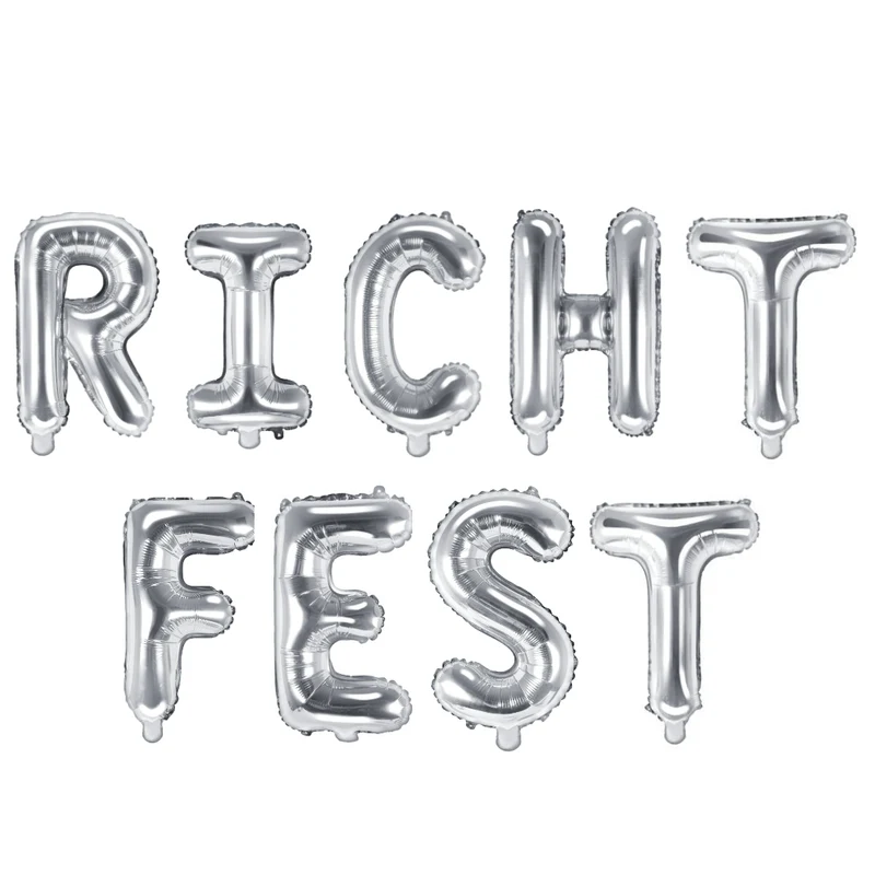 Ballonschriftzug "Richtfest" Silber