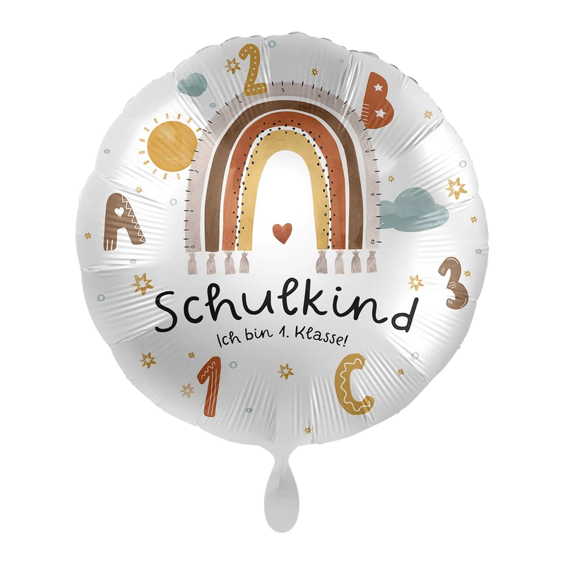 Folienballon Einschulung "Schulkind - Ich bin 1. Klasse!"