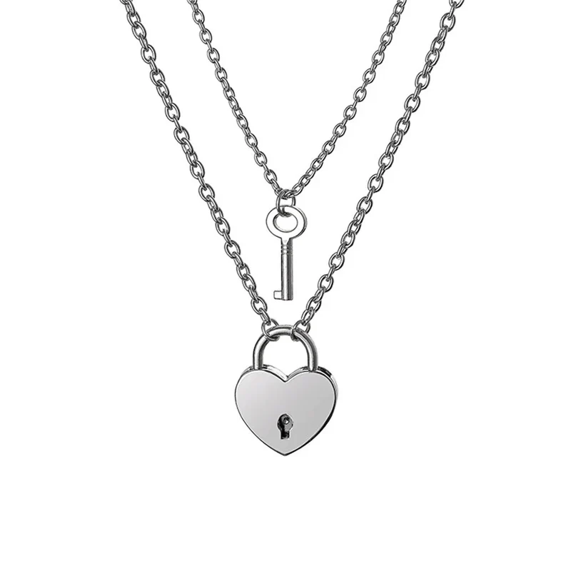 Lock And Key Couple Necklace