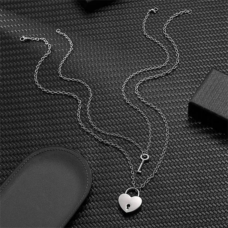 Lock And Key Couple Necklace
