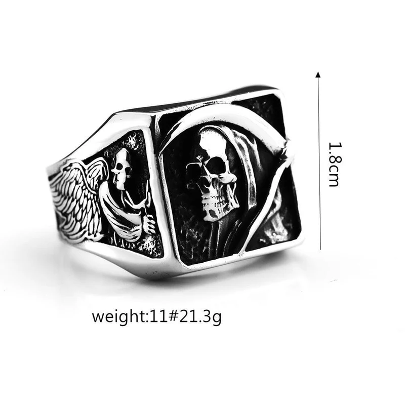 Punk-Skelett-Sense-Todesring für Männer