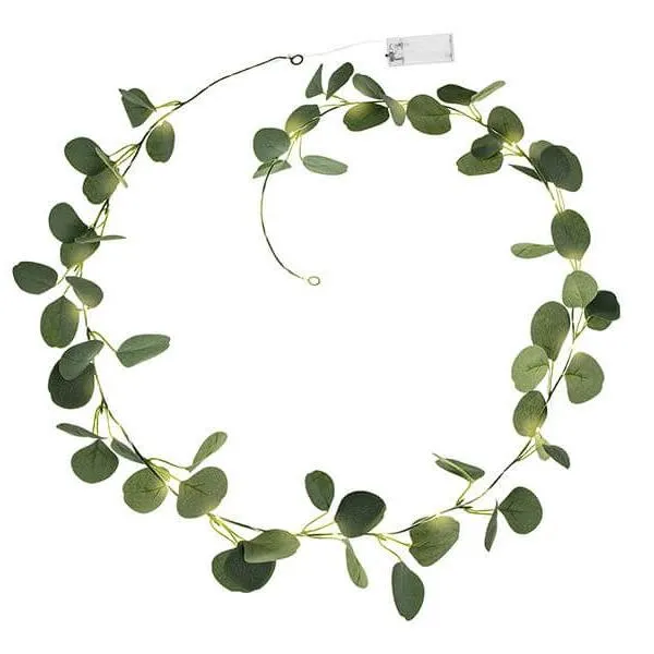 Eukalyptus-Girlande mit LED 2 m