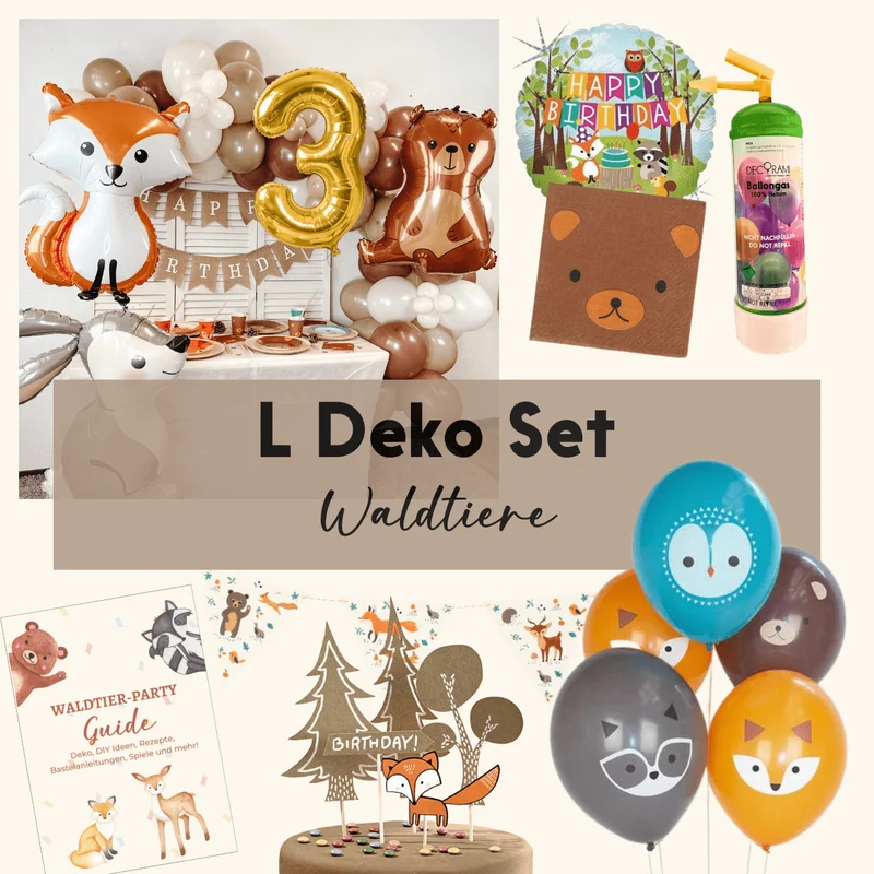 Deko Set Waldtiere - L