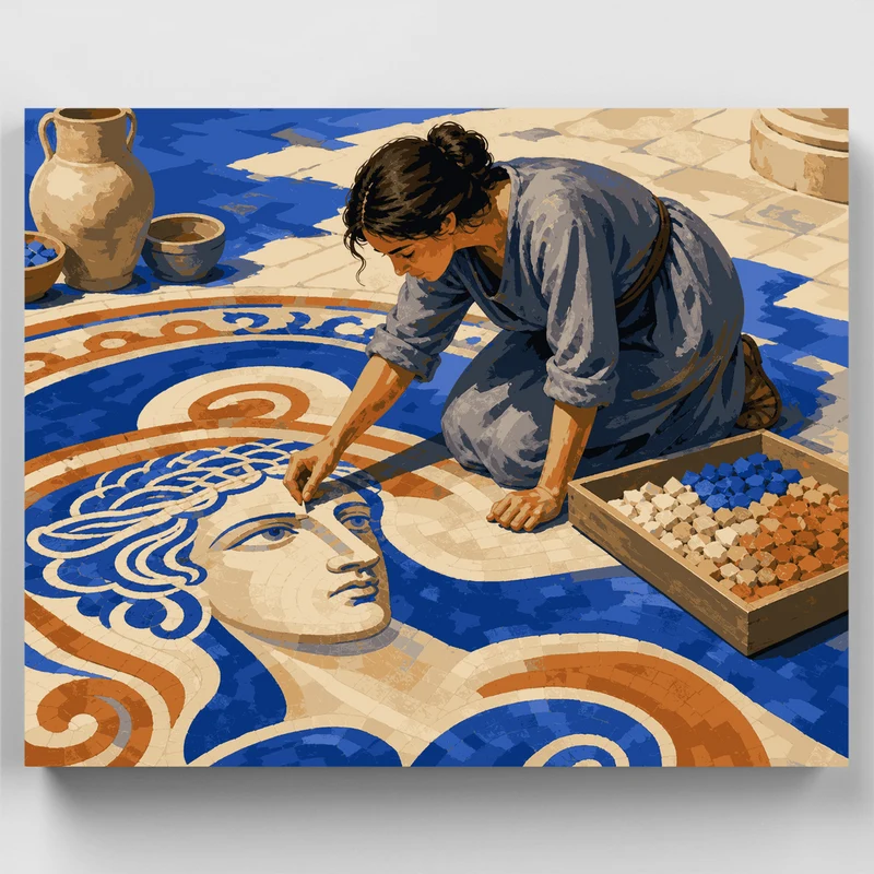 Ancient Mosaic Artisan - Paint by Numbers Kit