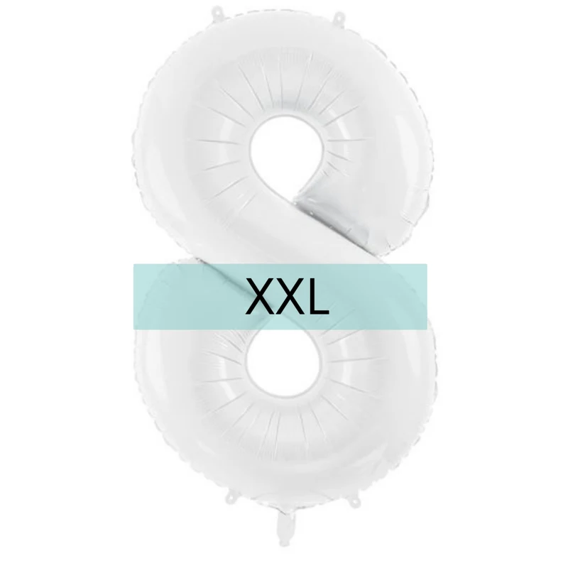 Zahlen Ballon 8 XXL Weiß