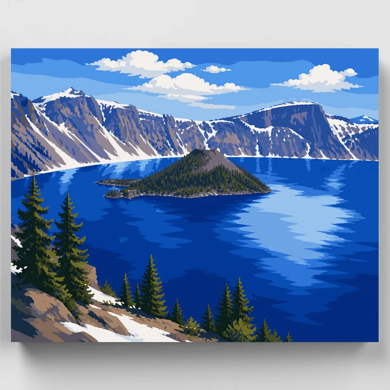 Wizard Island Blues - Paint by Numbers Kit