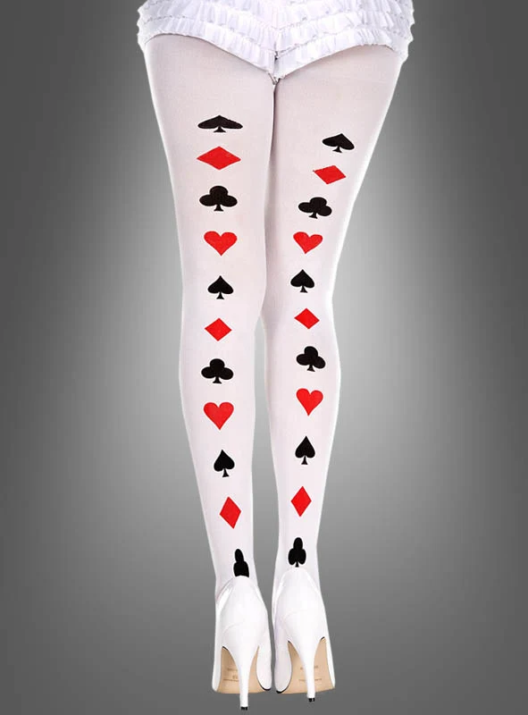 Weiße Strumpfhose Casino Poker Style