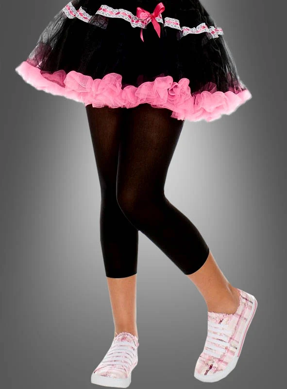 Schwarze blickdichte Leggings