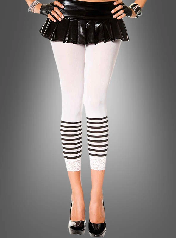 Capri Leggings mit Streifen