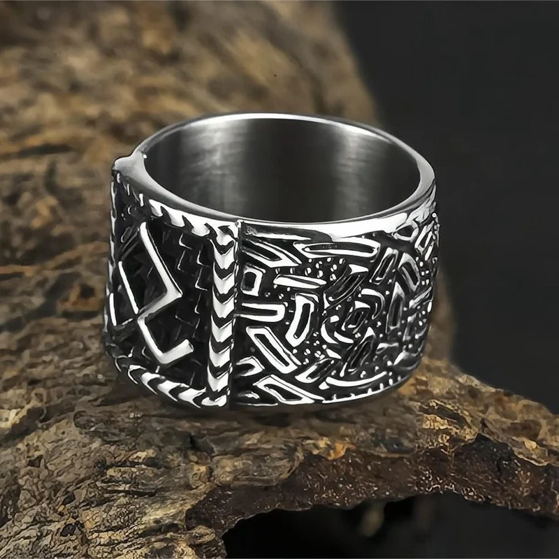 Punk-Ring für Herren mit Unendlichkeitssymbol