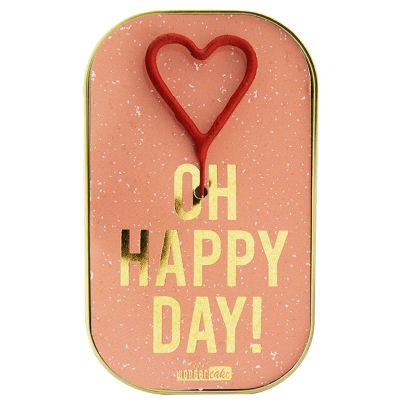 Wondercake "Oh Happy Day!" mit Herz-Wunderkerze