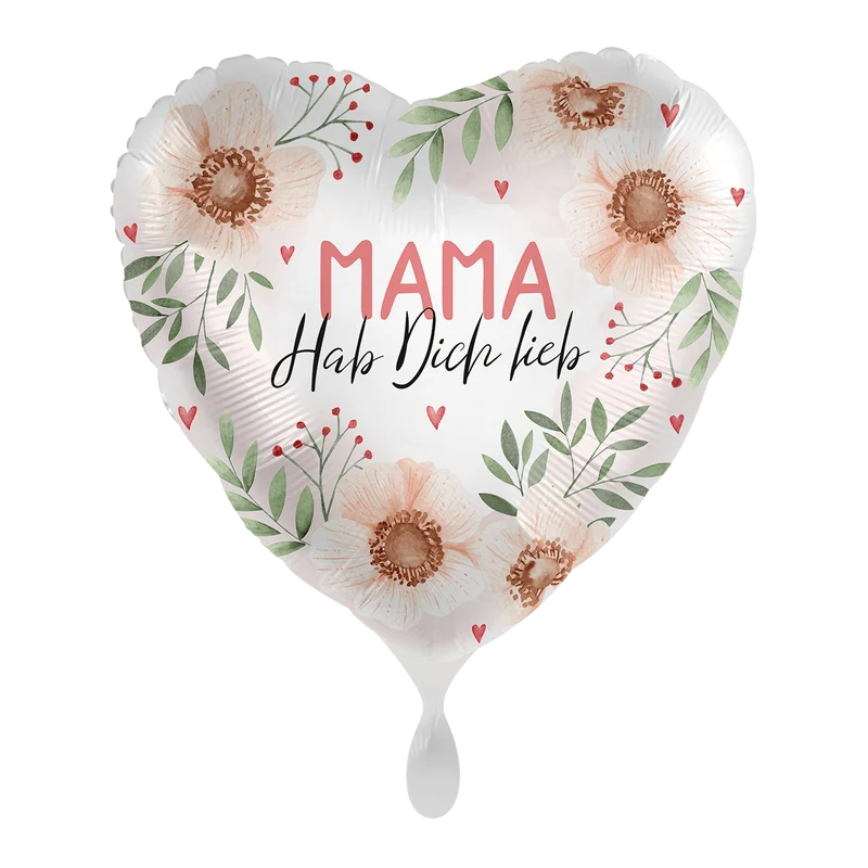 Heliumballon-Geschenk "Mama, Hab Dich lieb"