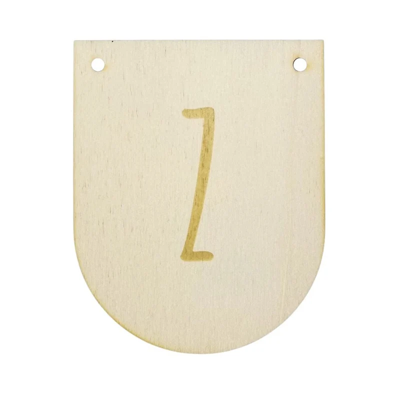 Buchstaben Holzwimpel Z