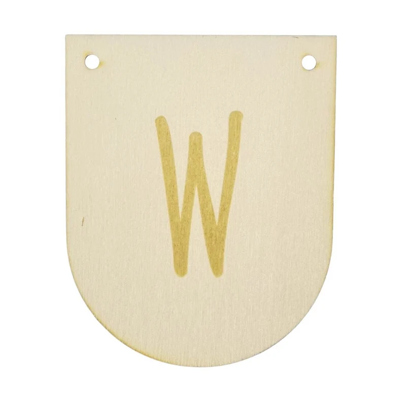 Buchstaben Holzwimpel W