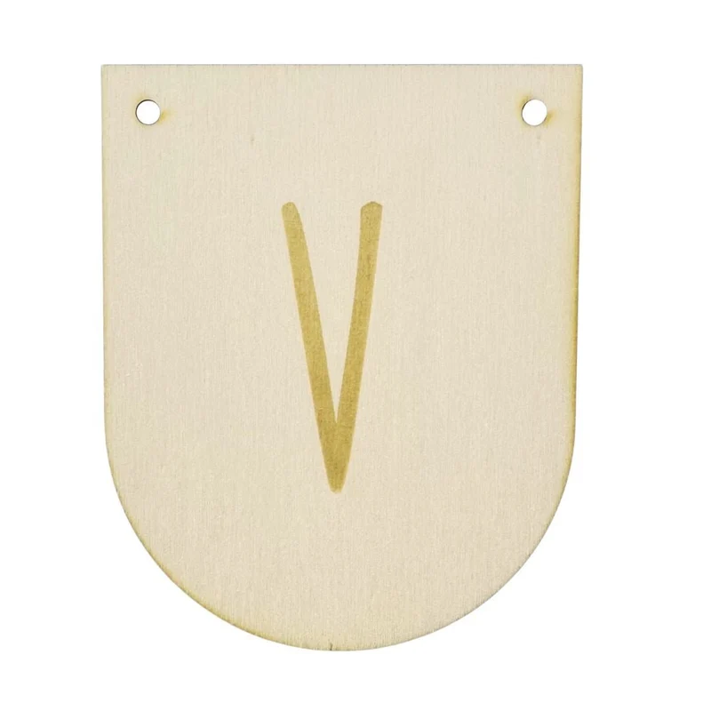 Buchstaben Holzwimpel V