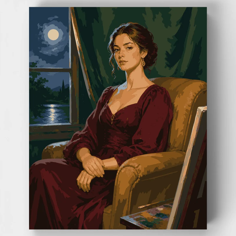 Portrait by Moonlight - Paint by Numbers Kit