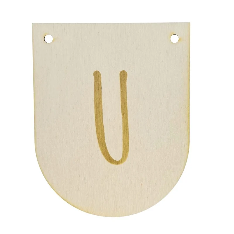 Buchstaben Holzwimpel U