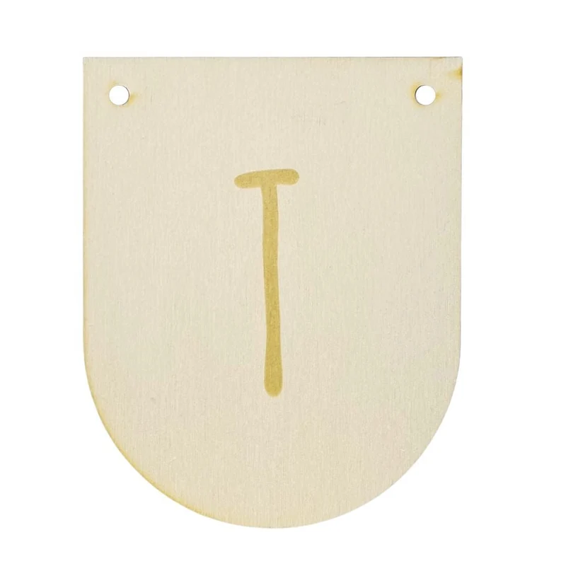 Buchstaben Holzwimpel T