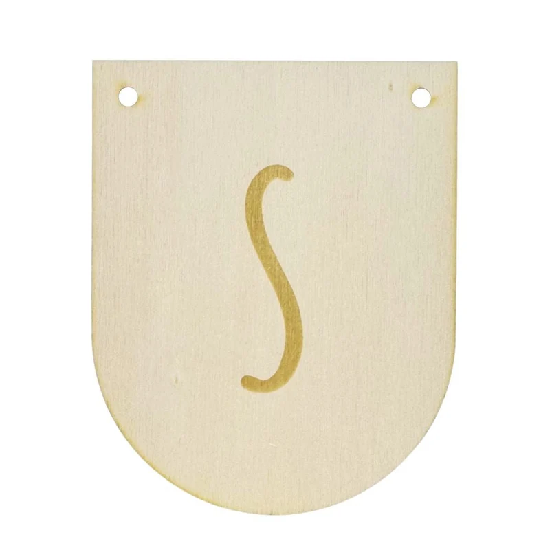 Buchstaben Holzwimpel S