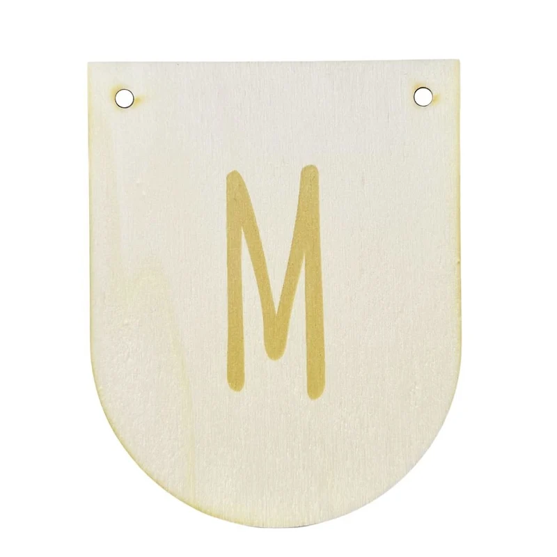 Buchstaben Holzwimpel M