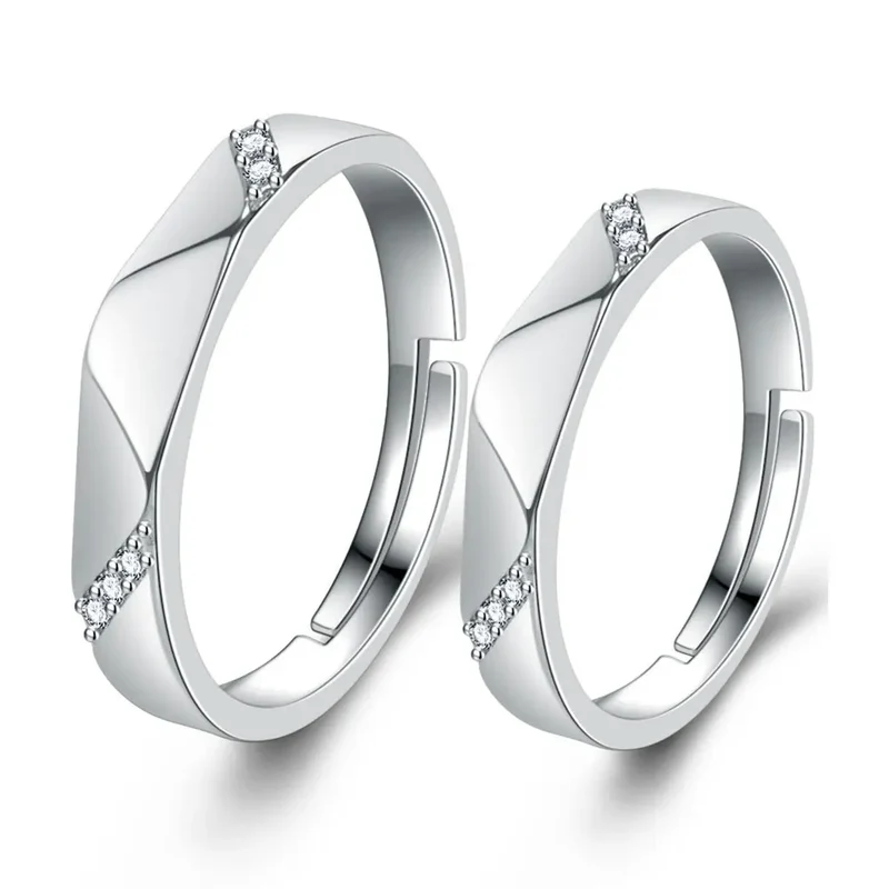 Paar Ringe Weißgold