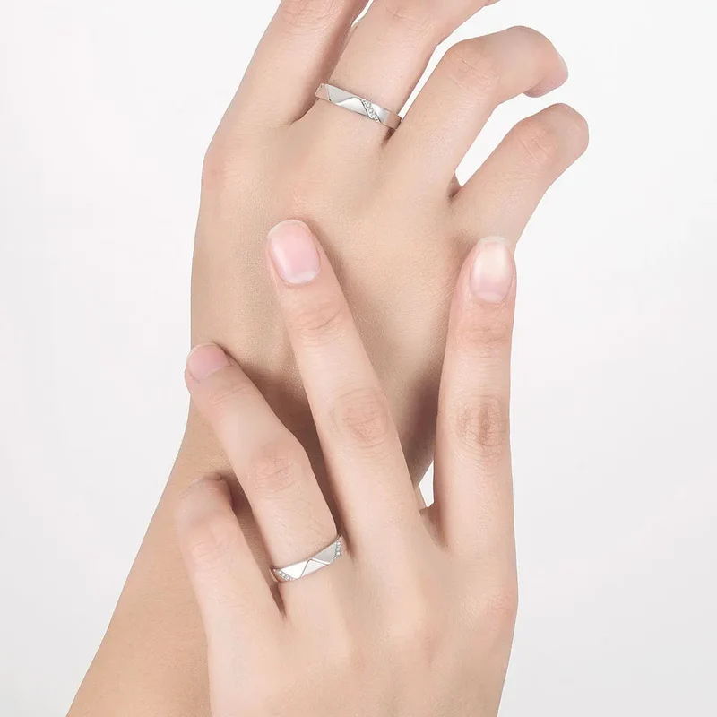 Paar Ringe Weißgold