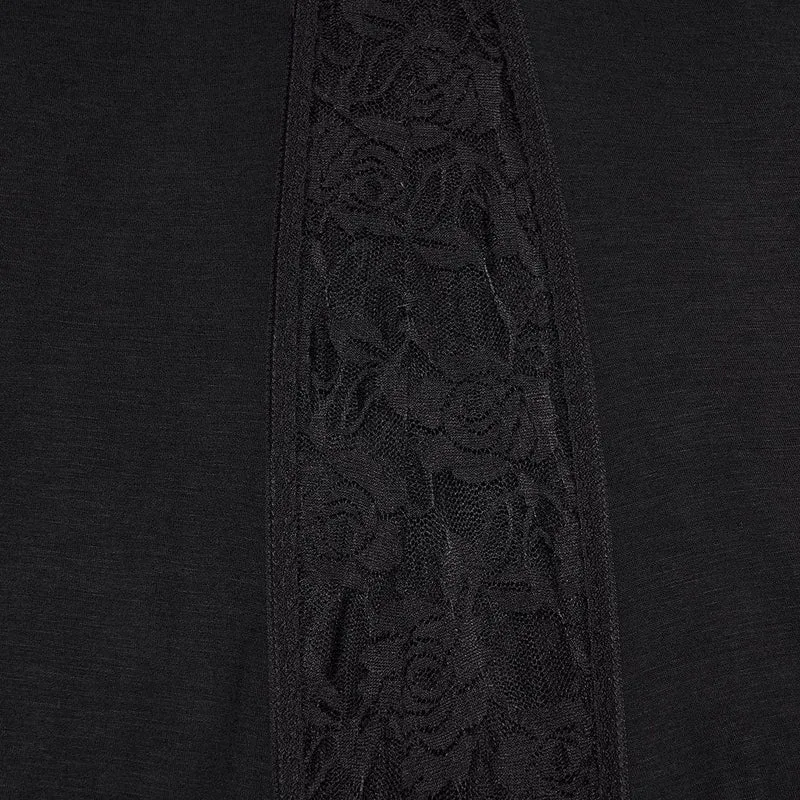 Gothic-Rock für Damen mit Rosen-Spitzenapplikationen und Seitenschlitz