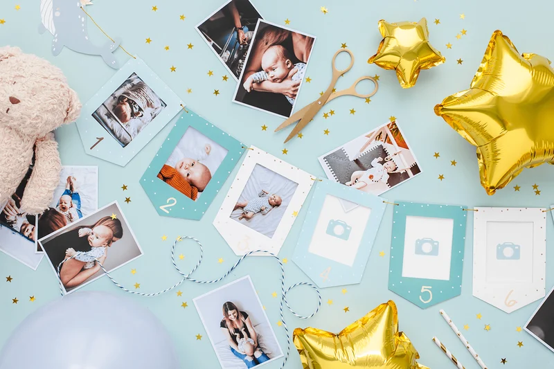 Kinder Fotogirlande Walfisch
