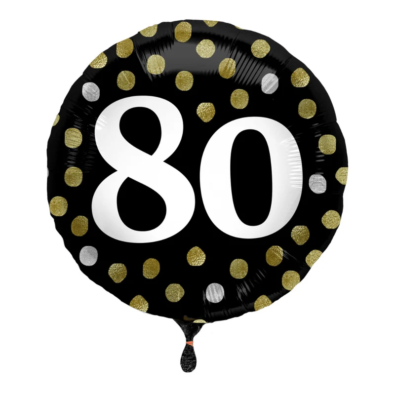 Geburtstagsballon "80 Happy Birthday" Sparkling