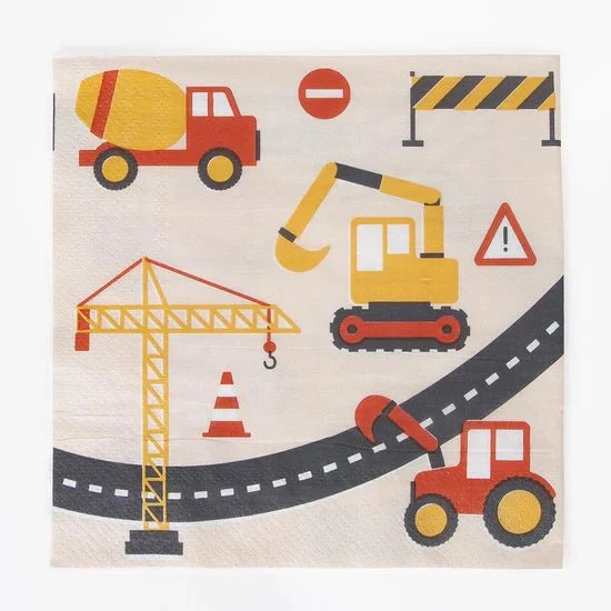 Servietten Baustelle 20 Stk.
