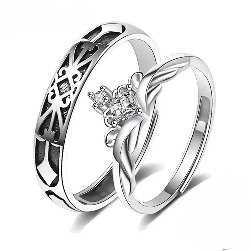 White Gold Couple Rings