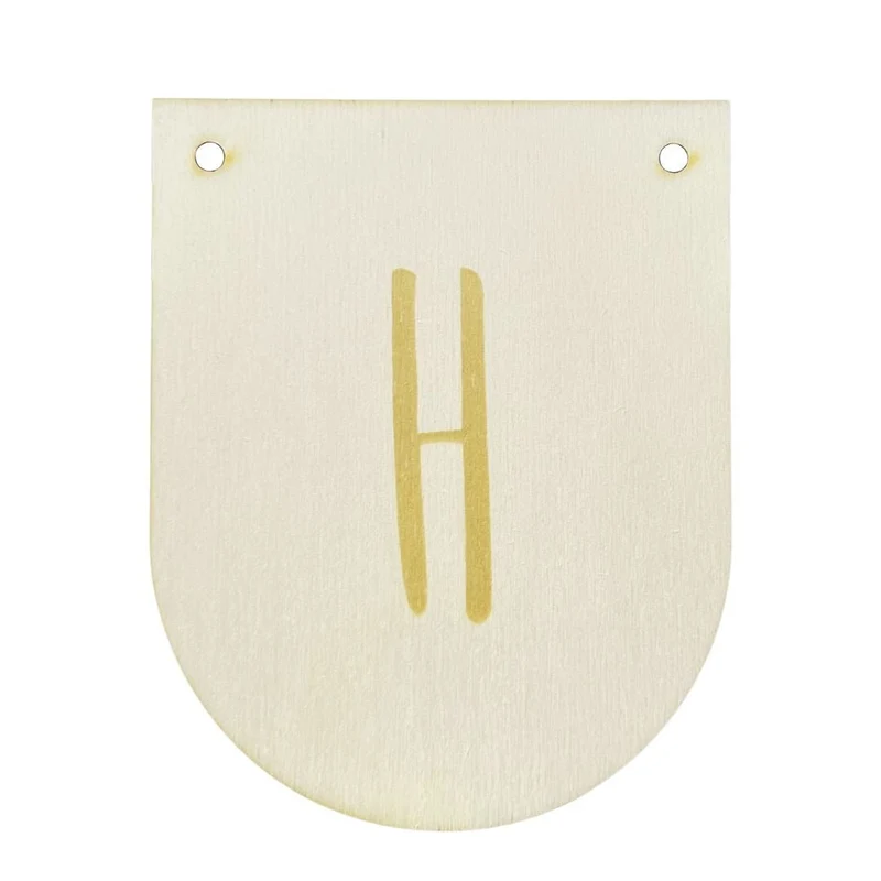 Buchstaben Holzwimpel H