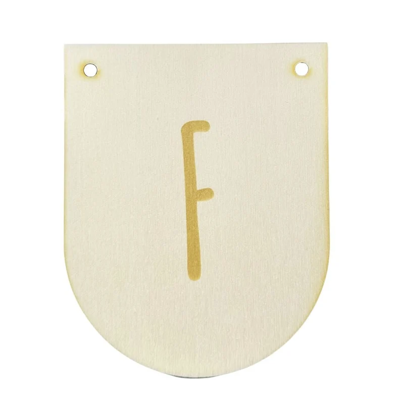 Buchstaben Holzwimpel F
