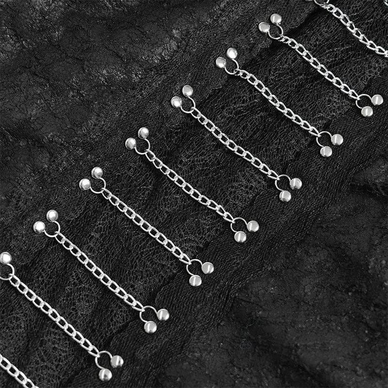 Punk-Rock für Damen mit unregelmäßigem Kettenmuster