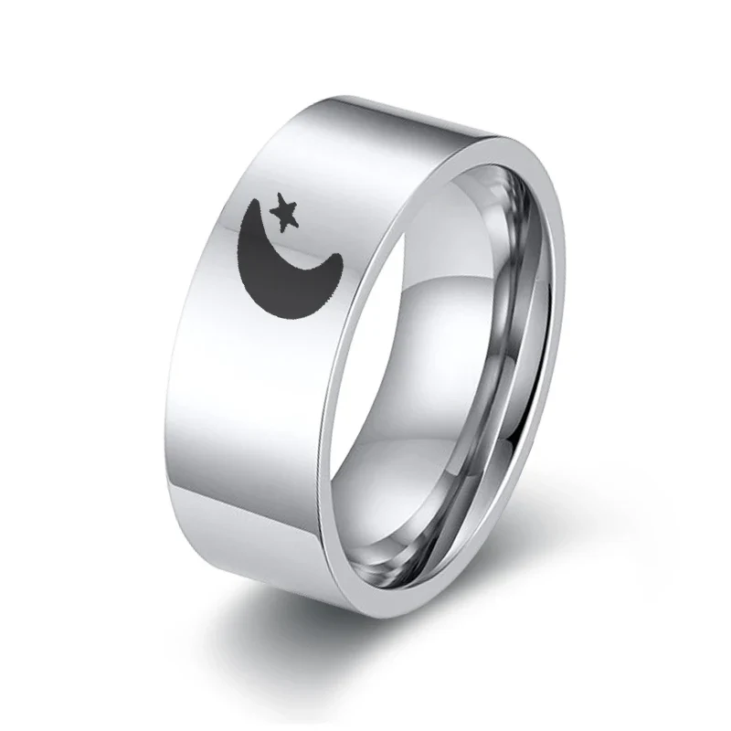 Paar Ringe Schwarz Silber