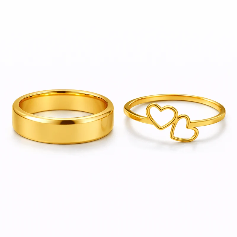 Paar Ringe Herz