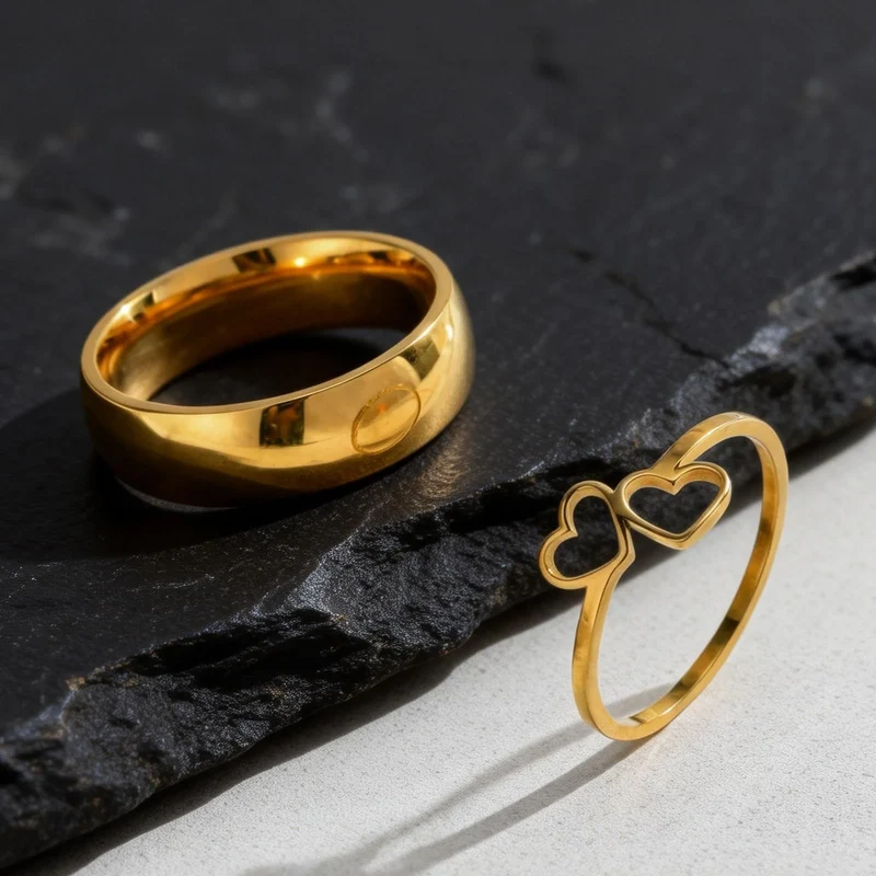 Paar Ringe Herz