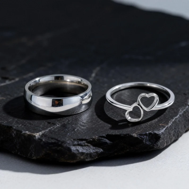 Paar Ringe Herz