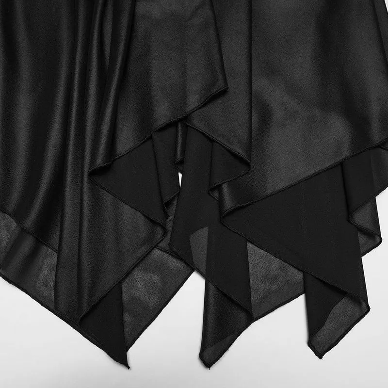 Punk-Kleid mit Ösen, Trägern und Reißverschluss für Damen, Abschlusskleid
