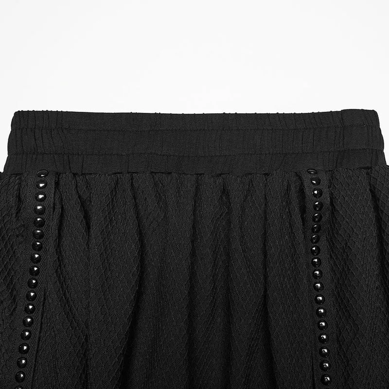 Gothic-Rock für Damen, transparent, mit Seitenschlitz, lang