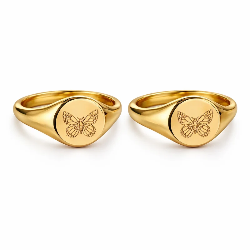 Pärchen Ring Schmetterling