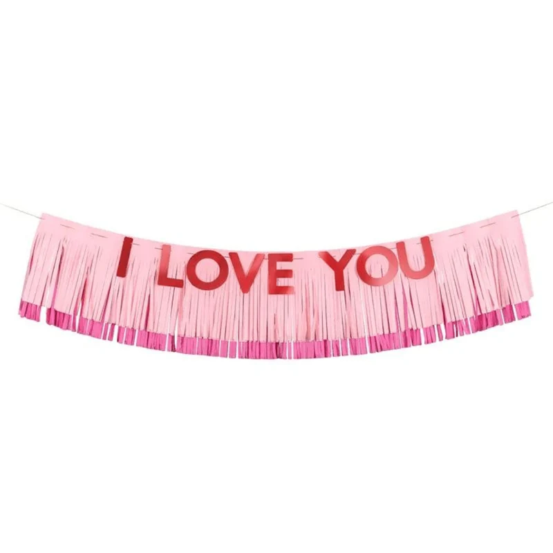 Seidenpapier Girlande "I Love You"