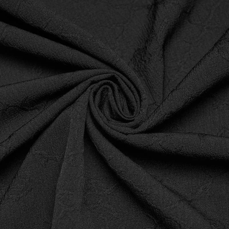Gothic-Maxikleid mit Blumenmuster, Rüschen und schulterfreiem Schnitt, Brautkleid