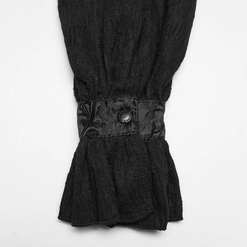 Gothic-Spitzenpullover für Damen, langärmelig
