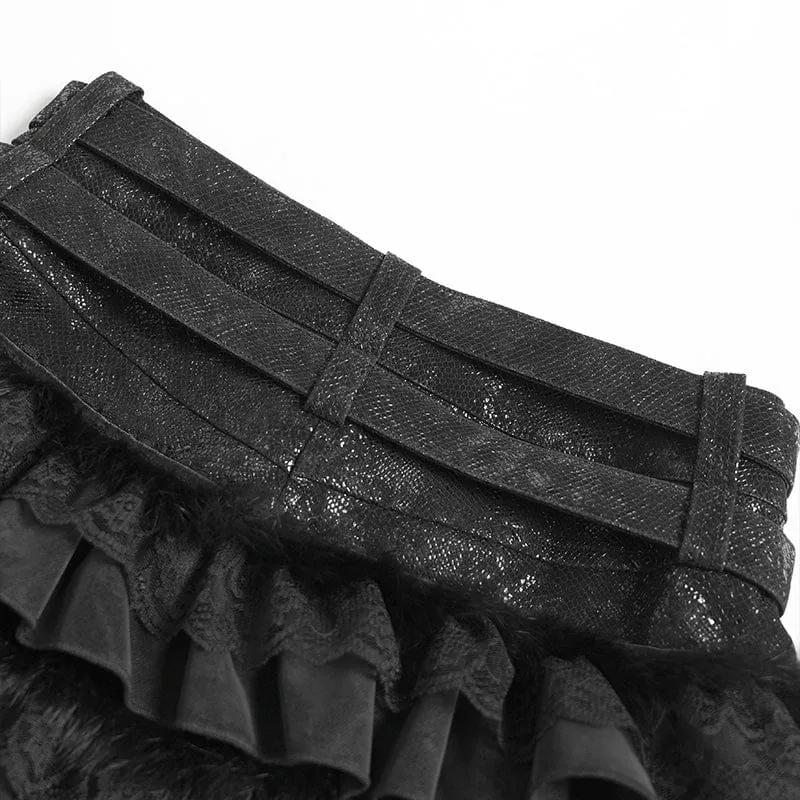 Grunge-Sternen-Lagen-Falbala-Shorts für Damen